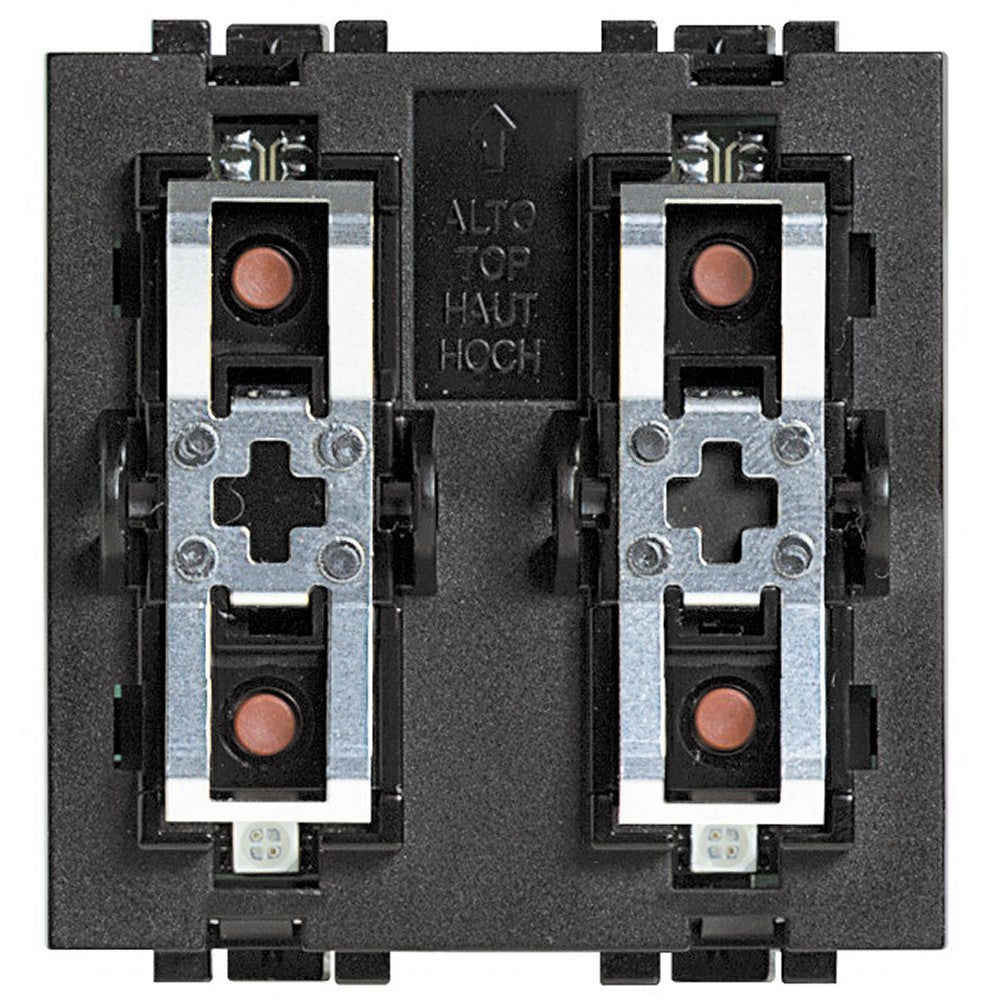 Living Light Comando DND-MUR bus control interface for hotel room management with dual push buttons.