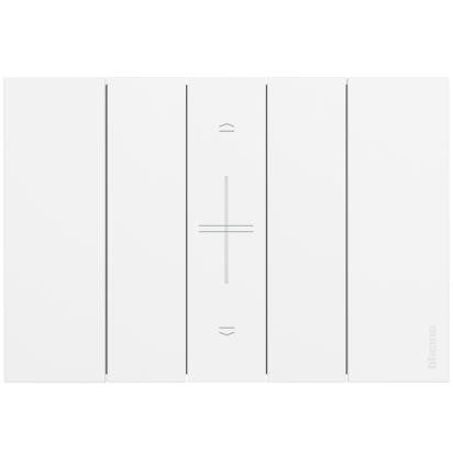BTicino K4027C Living Now switch for controlling window shutters, featuring local and remote operation.