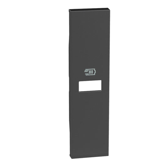 Cover BTicino Living Now for USB chargers, 1-module design in black, compatible with K4191A and K4192C.