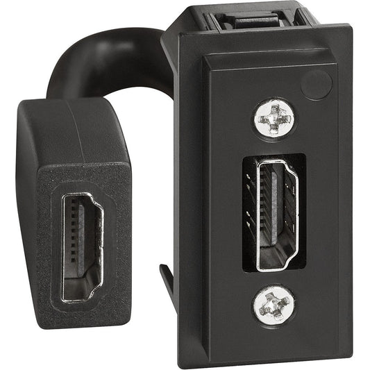 Connettore HDMI Bticino Living Now preconnesso K4284P, modulo HDMI 2.0 con design elegante e funzionale.