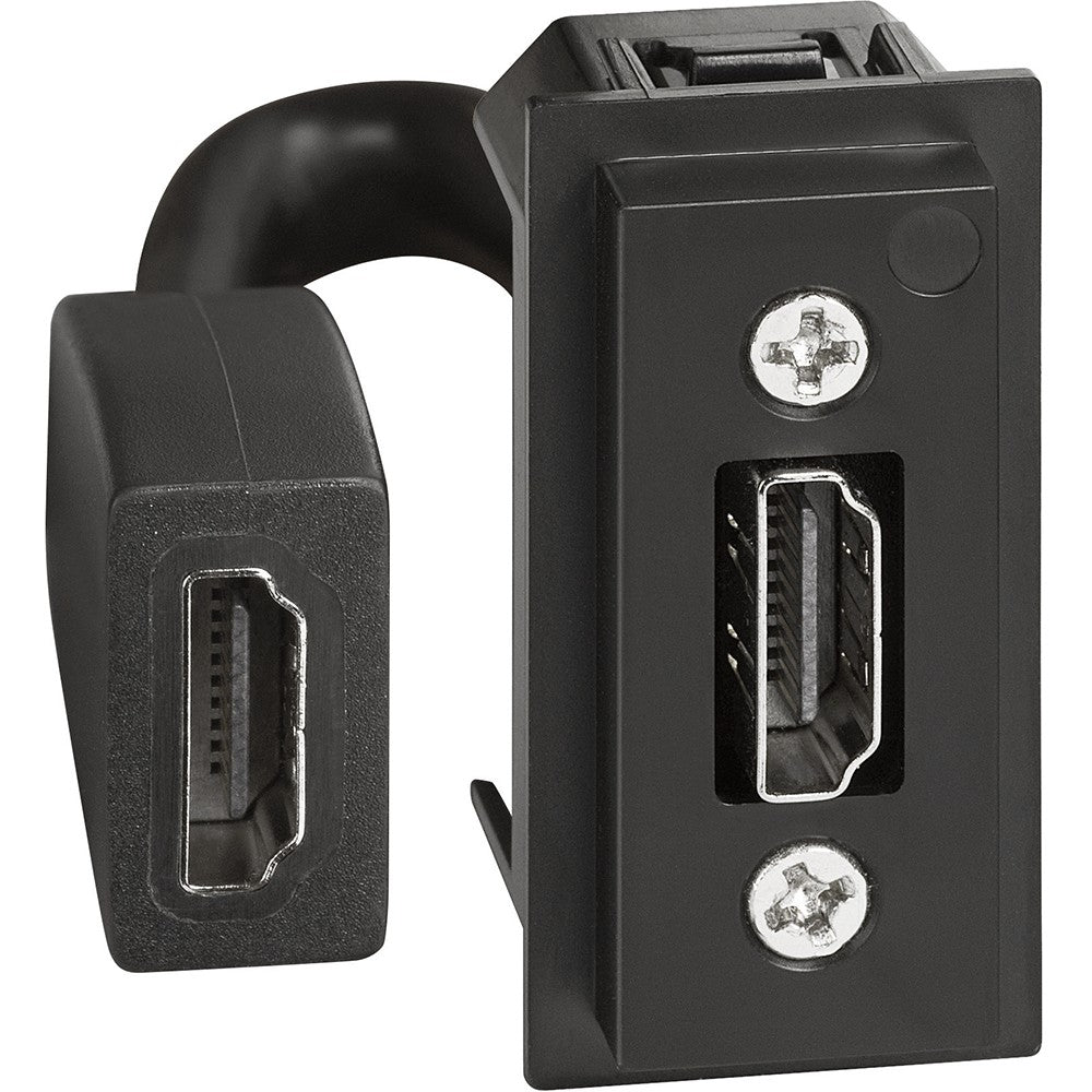 Connettore HDMI Bticino Living Now K4284P, 2.0 preconnesso, 1 modulo, compatibile con serie Living Now.