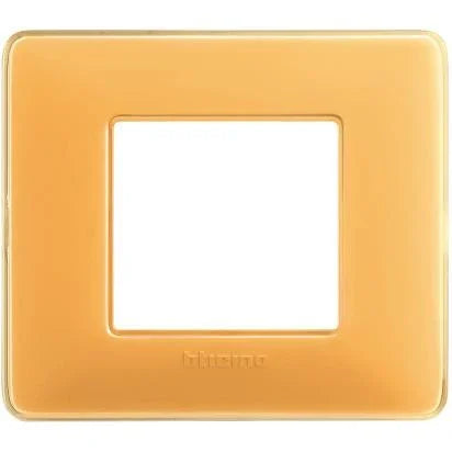 Placca BTicino Matix 2 Moduli Ambra AM4802CAB - Alta Qualità, Design Moderno e Resistente