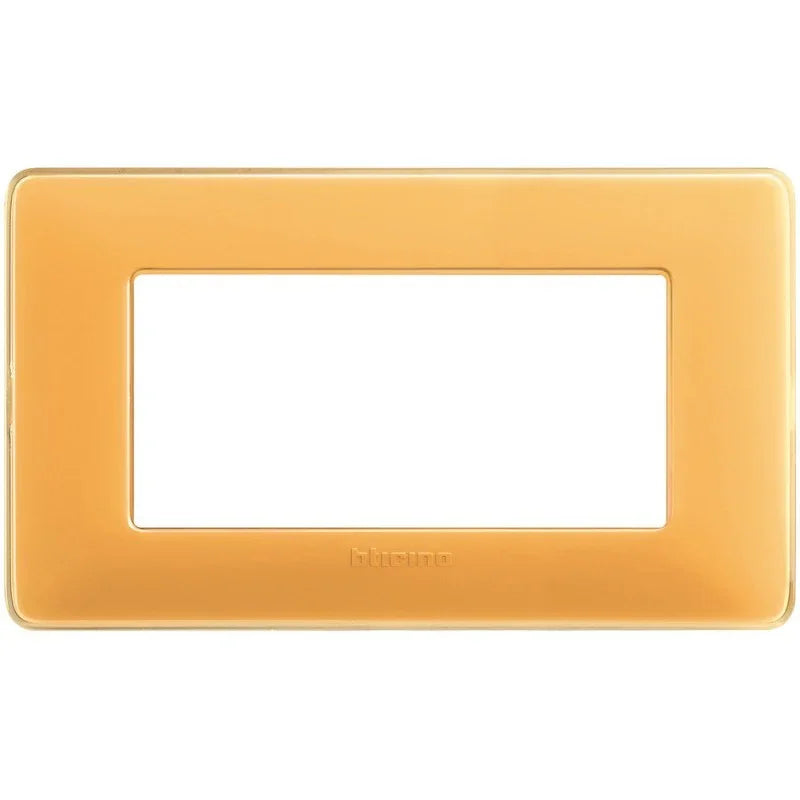Placca BTicino Matix AM4804CAB 4 Moduli Ambra - Design Elegante e Funzionale