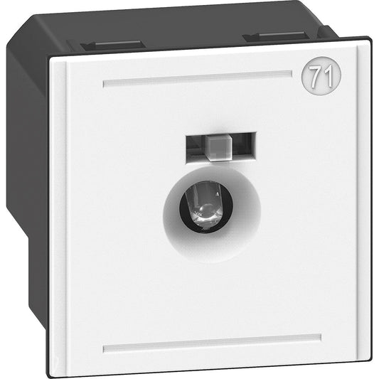 BTicino KW71 cover for Living Now LED lamp with white light, designed for 2-module installation.
