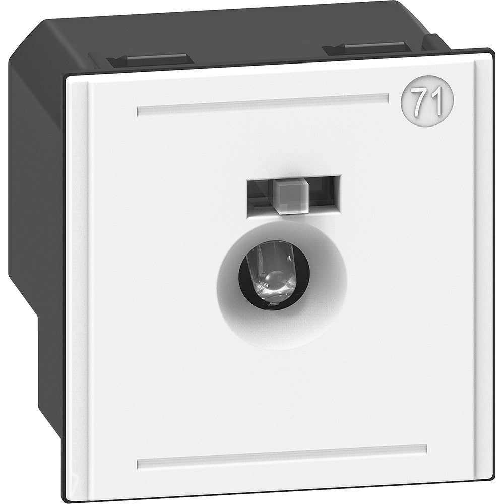 BTicino KW71 cover for Living Now LED step lamp with white light, part of a modular lighting system.