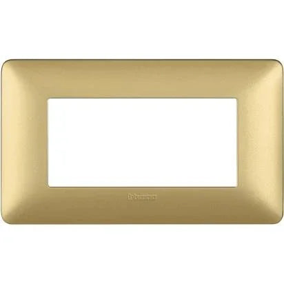 BTicino Placca Matix 4 Moduli Gold AM4804MGL - Design Elegante, Installazione Facile, Ideale per Casa e Ufficio