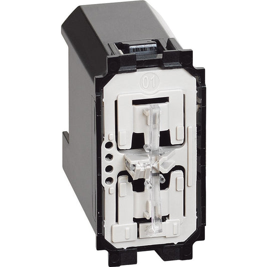 Bticino Living Now K4411C dimmer switch with LED indicators and remote control functionality.