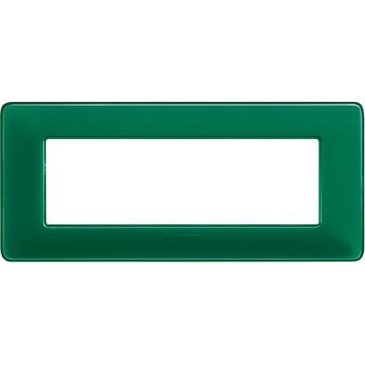 Placca BTicino Matix 6 posti smeraldo AM4806CVS, supporto 506LSA, altezza 84mm, larghezza 191mm