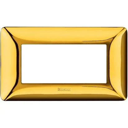 Placca BTicino Matix 4 Moduli Oro Lucido AM4804GOR - Eleganza e Funzionalità per Ogni Ambiente