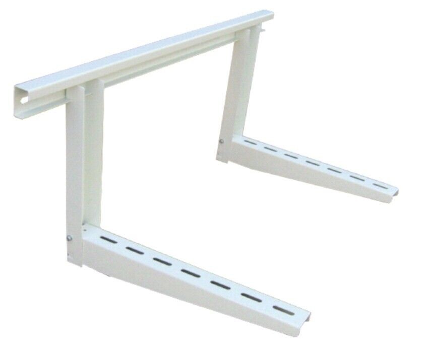 Staffa climatizzatore a muro 9000-12000, supporto robusto made in Italy, dimensioni 75x44x38 cm, portata 80kg.