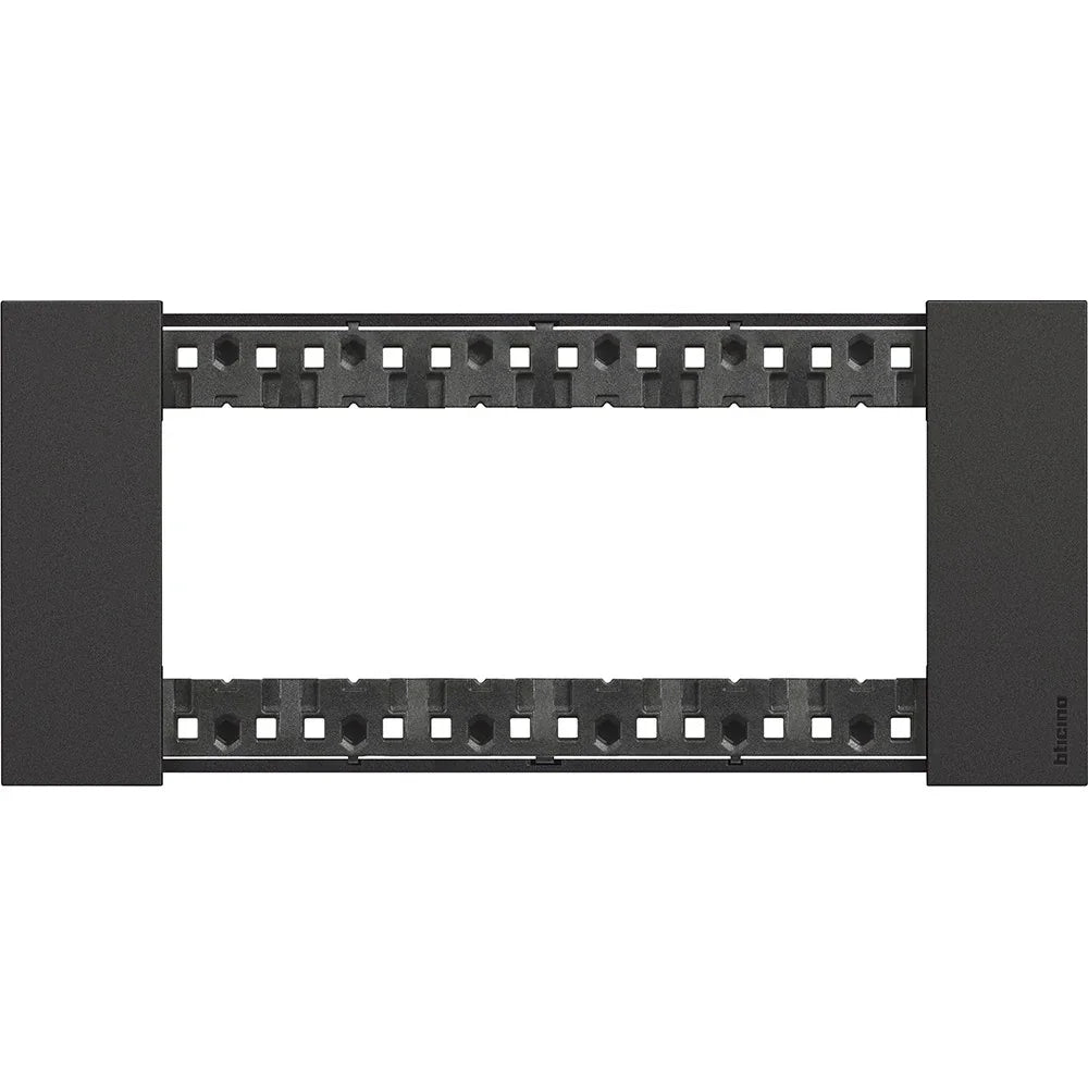 Placca Living Now 6P Nero - KA4806KG BTicino, Design Moderno e Funzionale, 86x192.5mm