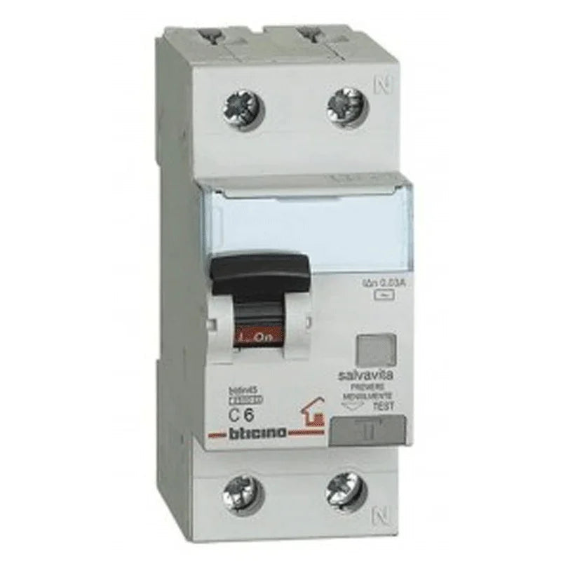 Interruttore Magnetotermico Differenziale BTicino 6A 4,5K GC8813AC6 - Sicurezza Elettrica Affidabile