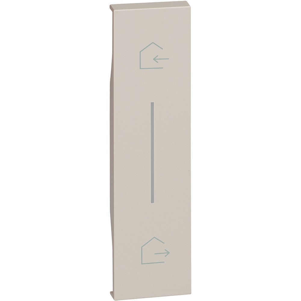Cover Bticino Living Now Leave Back for Entra&Esci command in Sabbia color, illuminable design.