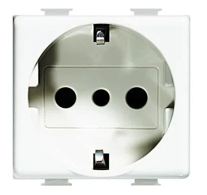 BTicino Matix Presa Schuko AM5440/3, 16A 250V, Design Elegante, Facile Installazione, Sicura e Affidabile