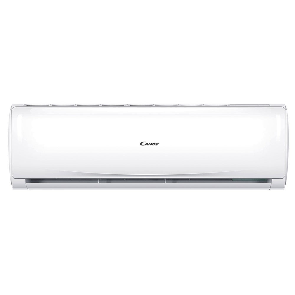 Candy 9000 BTU split air conditioner, white, featuring self-cleaning function and Wi-Fi connectivity.