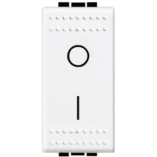 Bticino Living Light interruttore bipolare N4002N bianco per uso domestico, tensione 250Vac, corrente 16A.