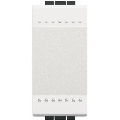 Bticino Living Light Pulsante N4005N, bianco, utilizzato per suonare campanelli e relè, 250Vac, 10A, serie Livinglight.