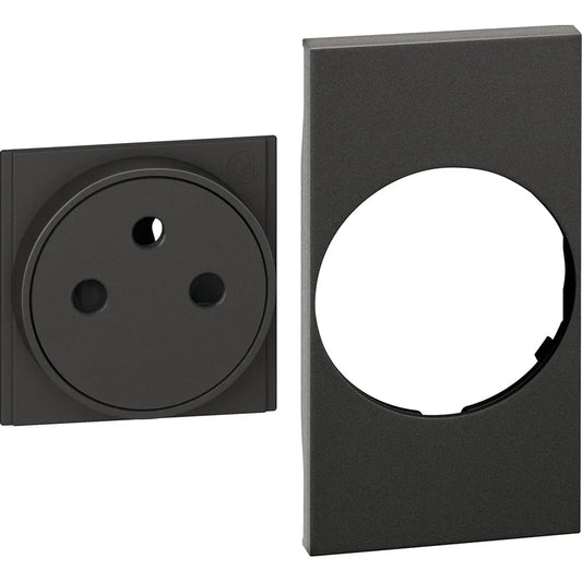 BTicino Cover Presa FR/BE Flat 2M n - KG55F, Design Elegante e Minimalista, 2 Moduli