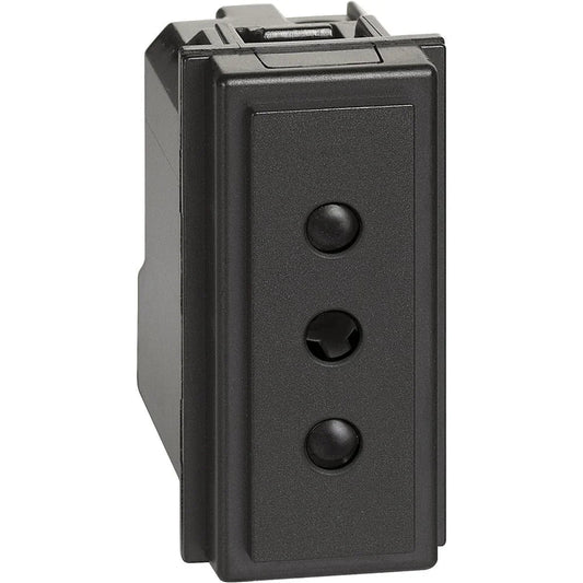 Presa 2P+T 10A 250Vac Nera BTicino - Living Now KG4113, Design Elegante e Facile Installazione