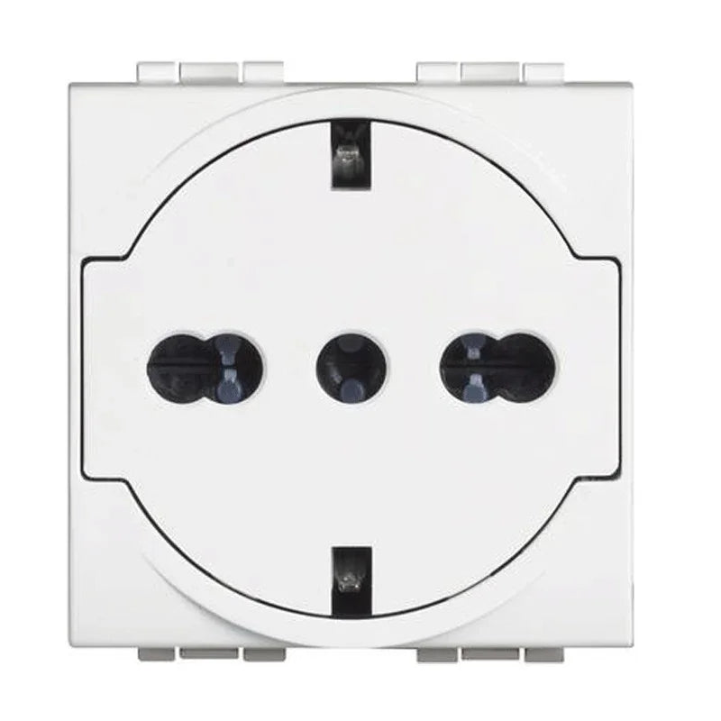 Bticino Livinglight N414016F - Presa Schuko FLAT 2P+T 16A Bianco