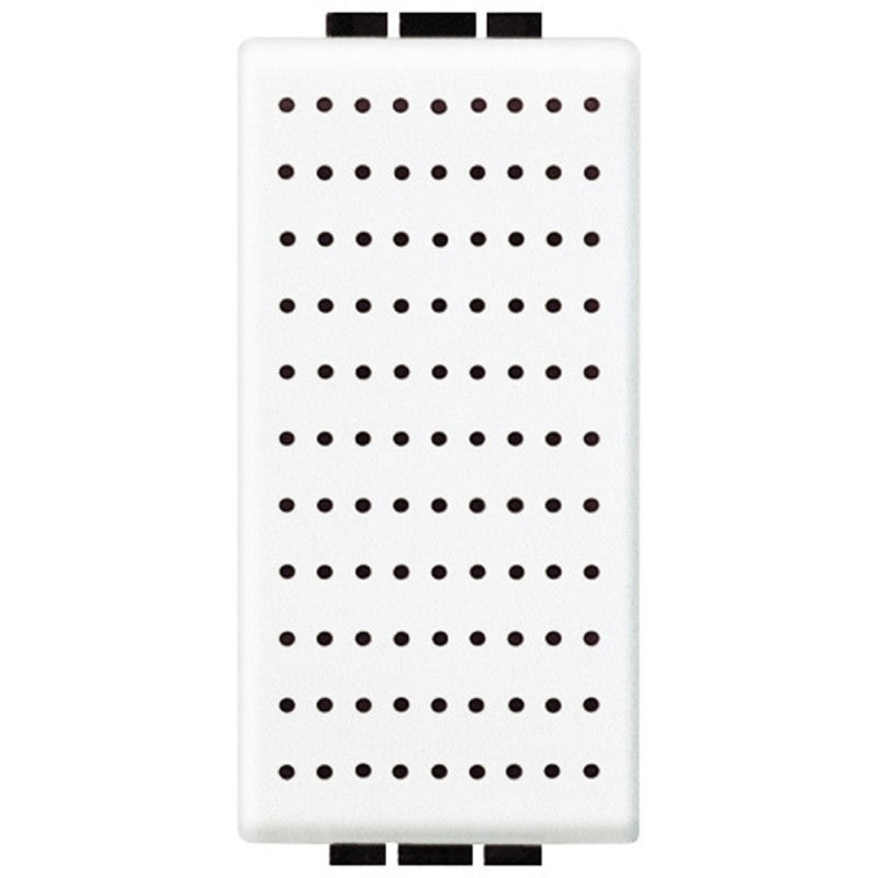 Bticino Livinglight 12V Suoneria in bronzo e bianco, design moderno per campanello domestico.