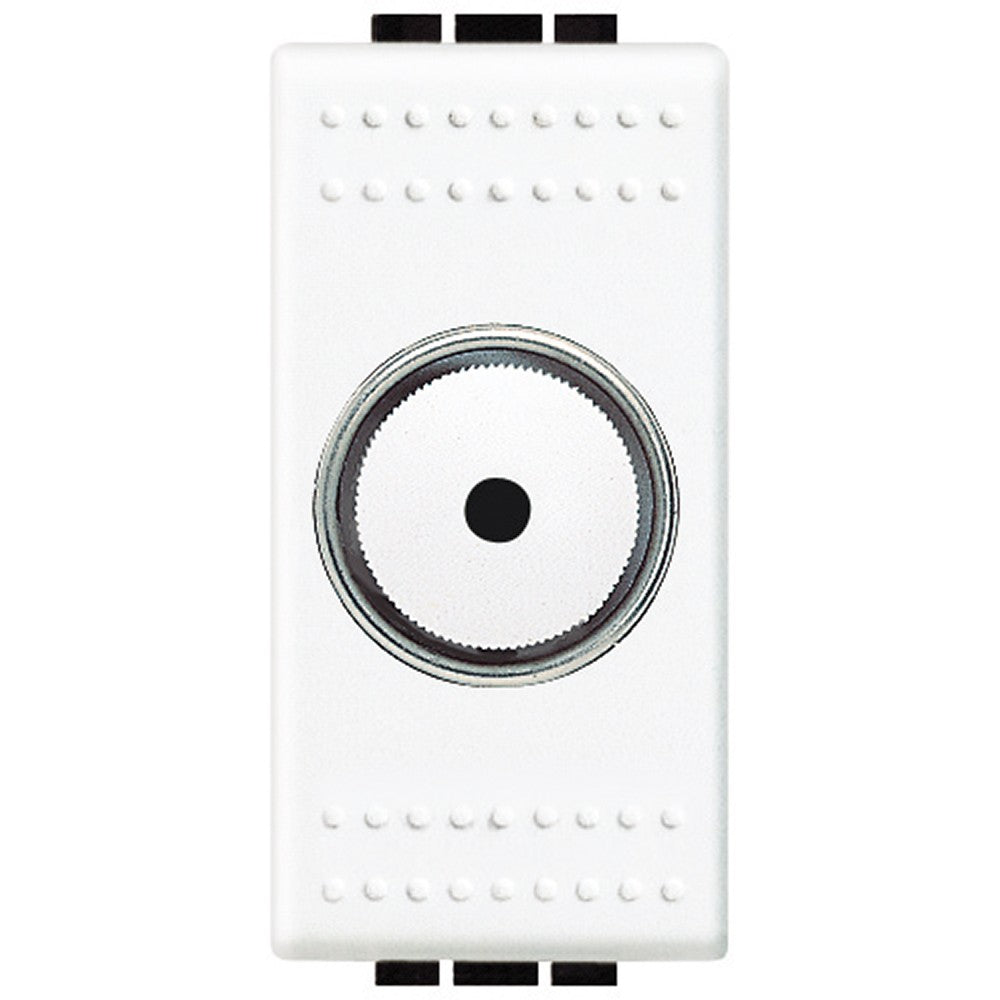 Bticino Livinglight Dimmer Resistivo con deviatore, 230 Vac, 60-500W, tecnologia TRIAC/IGBT, moduli 1, colore bianco.