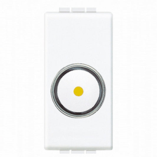 Bticino Livinglight Dimmer Resistivo N4406, bianco, 100W-500W, controllo di luminosità per carichi resistivi.