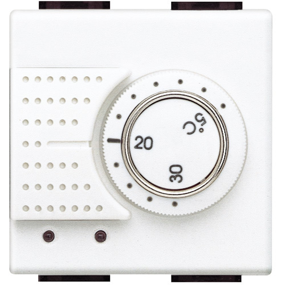 Termostato ambiente Bticino LivingLight N4441 per riscaldamento e condizionamento, bianco, 230Vac.