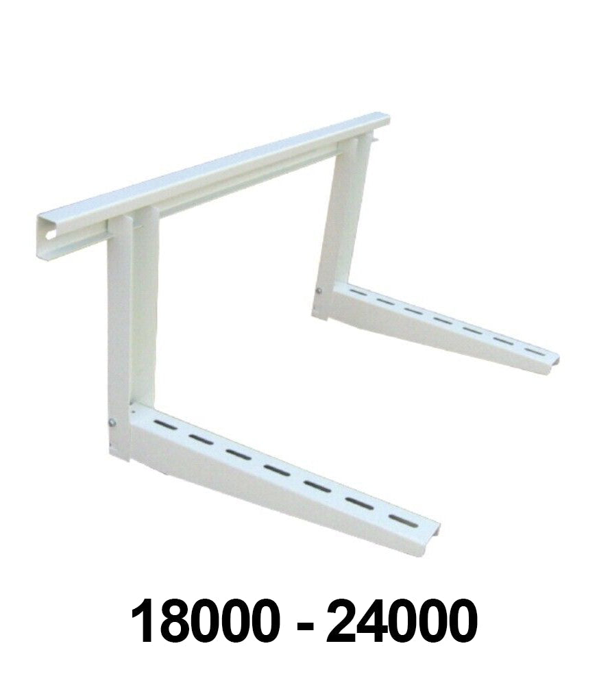Staffa climatizzatore per unità esterna 18000-24000 BTU, supporto robusto e resistente per installazione.