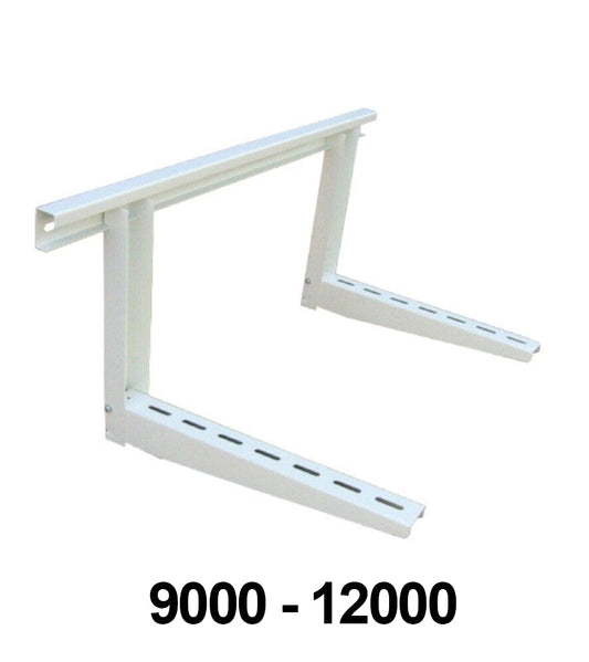 Staffa climatizzatore a muro per modelli 9000-12000, supporto in metallo, dimensioni 75x44x38 cm.