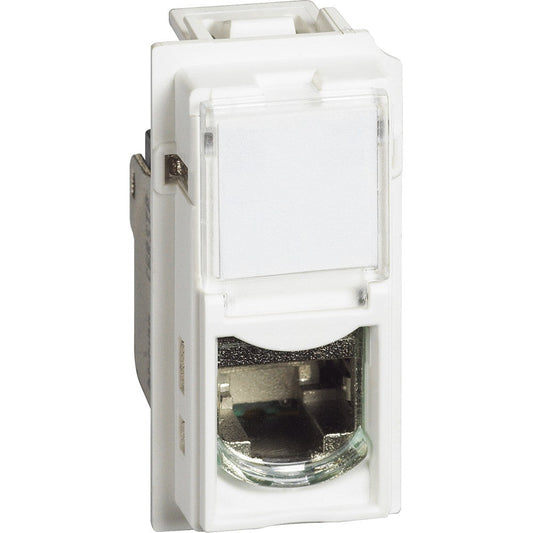 Presa Bticino Living Now RJ45 toolless UTP CAT.6 Bianca KW4279C6 per connessione dati e telefonia.