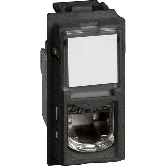 Presa Bticino Living Now RJ45 Toolless UTP CAT.6 Nero KG4279C6, connettore IDC categoria 6A per dati/telefonia.