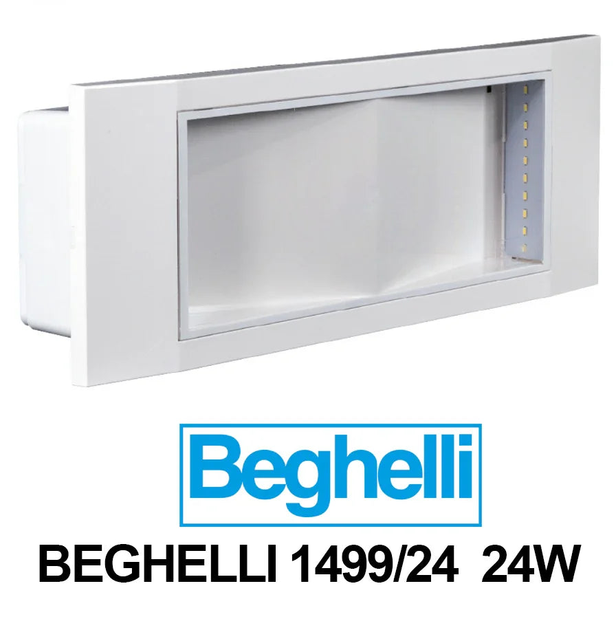 Lampada Emergenza Beghelli 1499/24 LED 24W - Illuminazione Sicura, Design Elegante, Autonomia 8 Ore