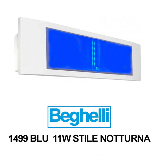 Lampada Di Emergenza LED Beghelli Stile Blu SE 8/24H 1499BLU - 130 Lumen, 8 Ore Autonomia, Installazione Versatile