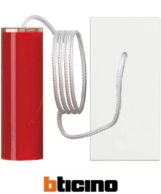 Pulsante A Tirante BTicino 1P NO/NC 10A Bianco - Design Moderno, Facile Installazione