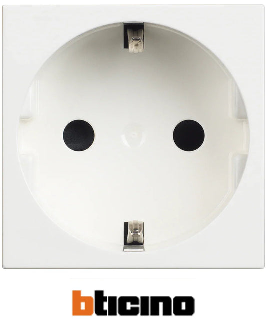 BTicino Presa Schuko 2P+T 16A Bianco - Qualità, Sicurezza e Installazione Facile - SKU: [Inserire SKU]