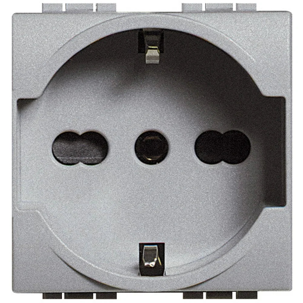Presa Schuko BTicino Livinglight NT4140/16 - 2P+T, 16A, Sicurezza e Design Elegante
