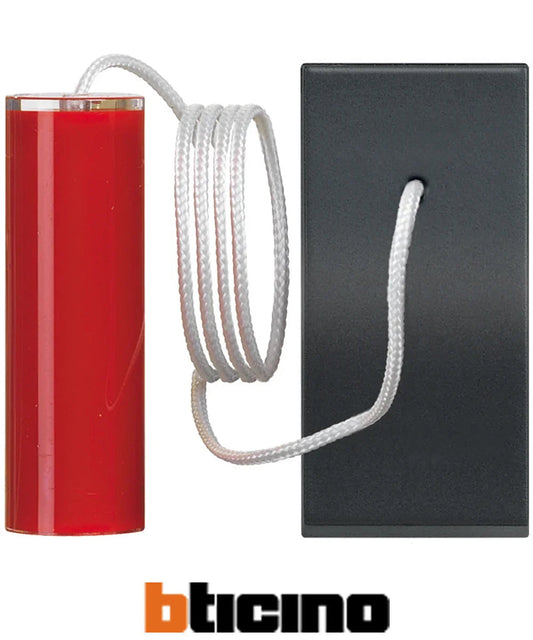 Pulsante A Tirante BTicino 1P NO/NC 10A Grigio - Controllo Elettrico Affidabile e Facile Installatione