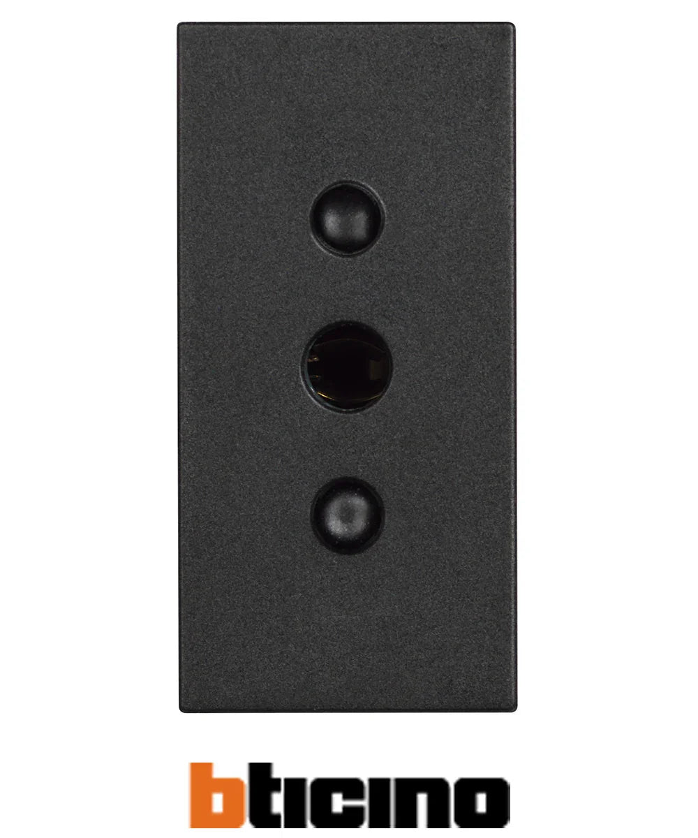 BTicino Presa Standard Italiana 2P+T 10AX Grigio - Codice SKU BT1000001, Sicurezza e Design Compatto