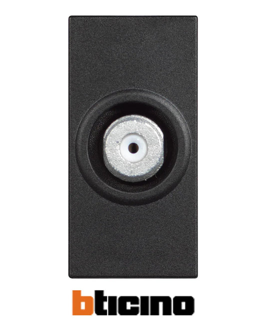 Connettore Coassiale TV Tipo F BTicino Grigio - Facile Installazione, Design Elegante - SKU: BT-COASSIALE-GRIGIO