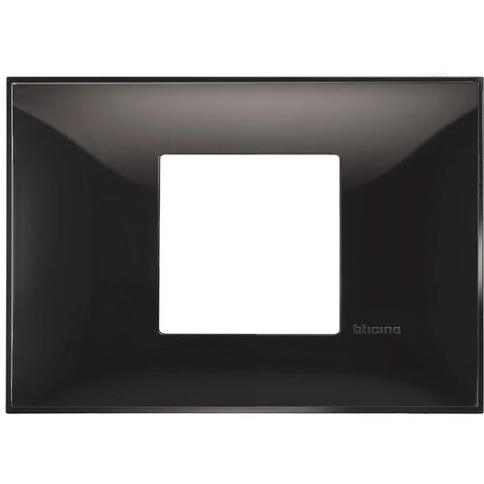 Placca BTicino 2 Moduli X 503 Colore Nero - Design Elegante e Funzionale, Facile Installazione