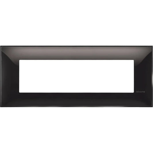 BTicino Placca 7 Moduli Colore Nero - Elegante, Facile Installazione, Materiale Alta Qualità