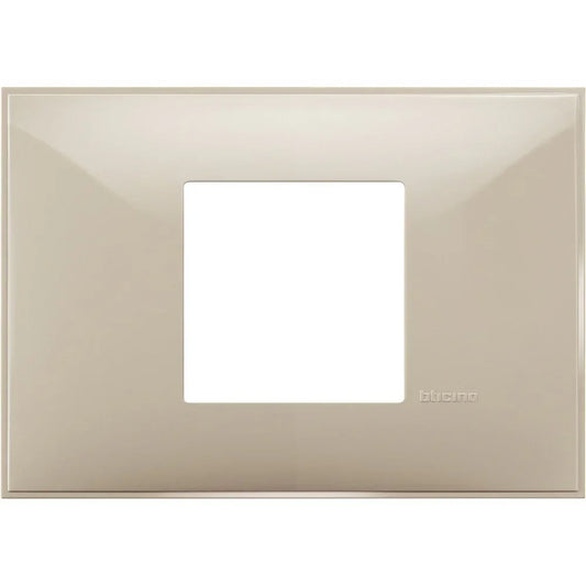 Placca BTicino 2 Moduli X 503 - Colore Crema - Design Elegante e Duraturo - Alta Compatibilità