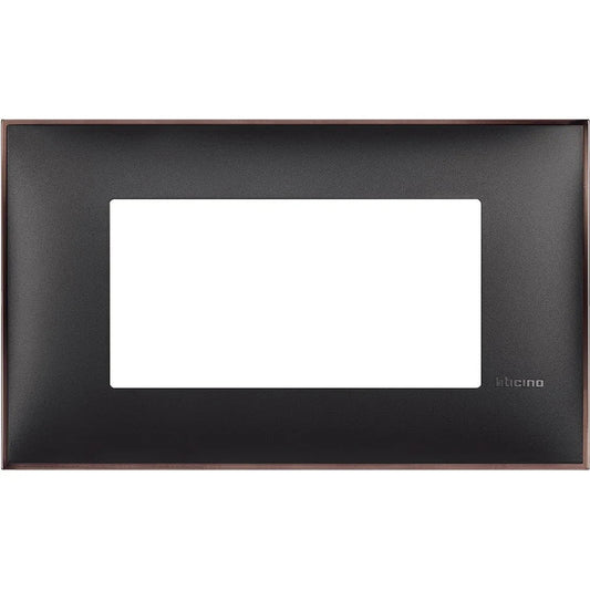 BTicino Placca 4 Moduli SKU [Inserire SKU] Nikel Nero - Elegante, Duratura e Facile da Installare