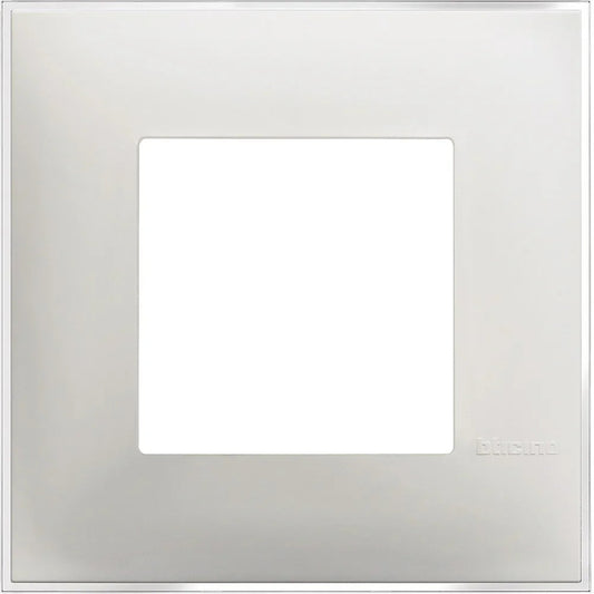 Placca BTicino 2 Moduli Ghiaccio Satinato - Codice SKU: BTI-GHIACCIOSAT - Design Elegante e Durevole