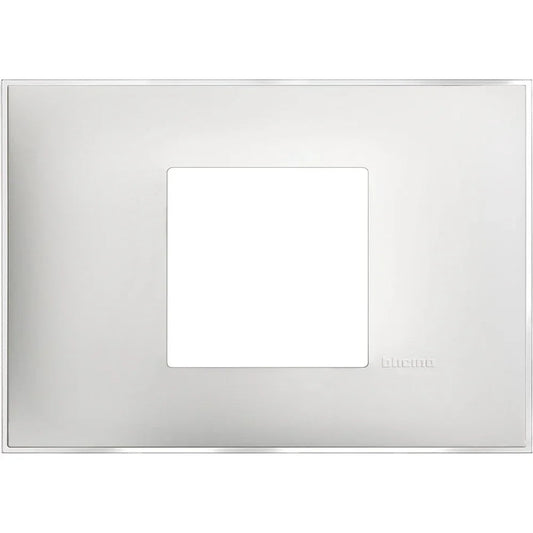 Bticino Placca 2 Moduli X 503 Ghiaccio Satinato - Design Elegante e Funzionalità Duratura | 86x122mm