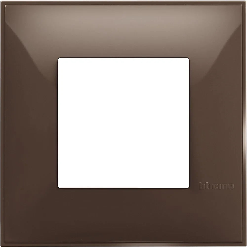 BTicino Placca 2 Moduli Colore Moka - Elegante e Versatile per Interruttori e Prese - SKU: [Definire codice SKU]