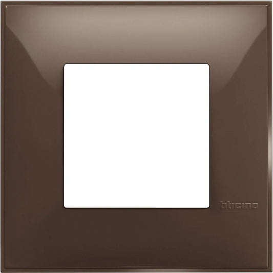 BTicino Placca 2 Moduli Colore Moka - Elegante e Versatile per Interruttori e Prese - SKU: [Definire codice SKU]