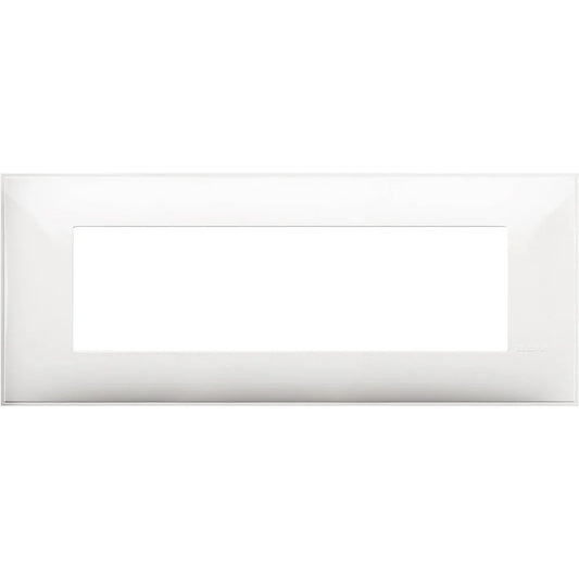BTicino Placca 7 Moduli Colore Bianco - Design Elegante, Facile Installazione, Alta Qualità