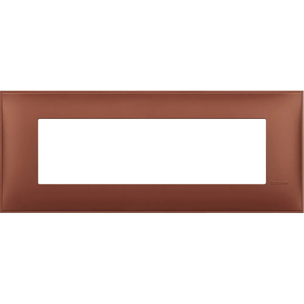 BTicino Placca 7 Moduli Siena Soft SKU BT-7MS-SI - Design Elegante e Facile Installazione